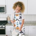 thumbnail image 4 of Colorful Pumpkin Halloween Pattern Kids Aprons for Girls and Boys,Adjustable Neck Strap Toddler Aprons for Kids Cooking Baking,23.6"x19", 4 of 7