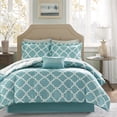 thumbnail image 2 of Home Essence Becker Reversible Bed in a Bag Bedding Set, Aqua, King, 2 of 11