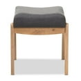 thumbnail image 3 of Baxton Studio Ottoman en Tissu Wera Gris Foncé, 3 of 8
