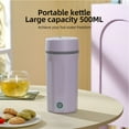 thumbnail image 3 of Ejoyous Travel Electric Kettle, Portable 500ml / 16.91oz Mini Kettle, Stainless Steel Kettle 300W Leak Proof Hot Water Boiler with Keep Warm Function for Dormitory, Home, Travel, 3 of 6