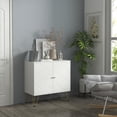 thumbnail image 2 of HOMCOM Armoire de Rangement avec Portes Doubles Armoire d'Accent Autoportante, Blanche, 2 of 10