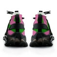 thumbnail image 6 of Pink Green Zig Zag Pattern Walking Shoes for Men Woman Lightweight Tennis Fashion Elastic Sports Shoes Cushion Basketball Shoes, 6 of 7