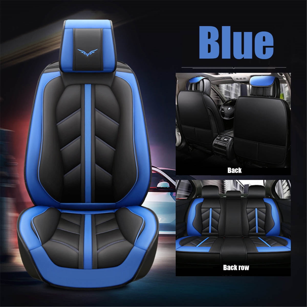 Full Surrounded Seat Cover Cushion Mat Breathable Punch Leather Universal Car
