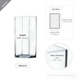 thumbnail image 2 of WGV Clear Rectangular Glass Block Vase - 6" Long x 10" Height, Good quality, Heavy Weighted Base - 1 Pc, 2 of 7