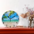 thumbnail image 2 of GZHJMY Summer Tropical Palm Beach Wall Clock,Silent Non Ticking 10 Inch Battery Operated Round Wall Clocks for Kitchen,Home,Bedrooms,Office Decor, 2 of 6