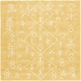 thumbnail image 1 of Unique Loom Tapis Design Rabat Shag Nomade 8' x 8' Carré Jaune/ivoire, 1 of 1