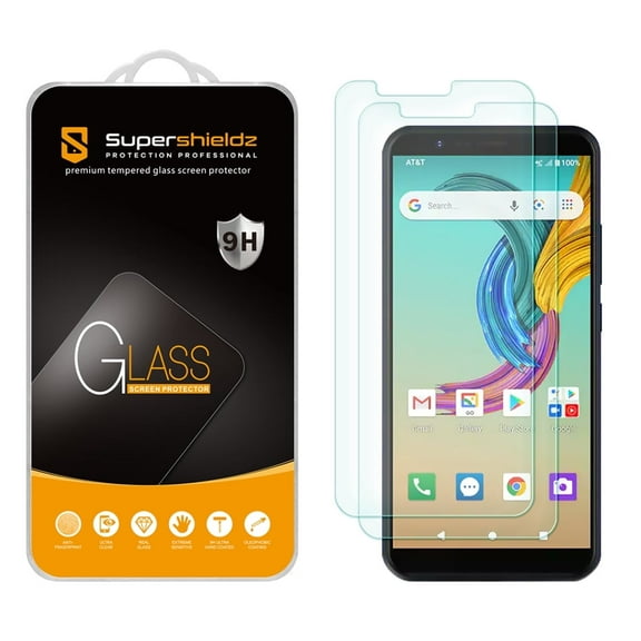 [2-Pack] Supershieldz for AT&T Fusion Z Tempered Glass Screen Protector, Anti-Scratch, Anti-Fingerprint, Bubble Free