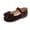 Brown, variant on Ticikt Kids Velvet Mary Jane Flats, Bow Decor Hook and Loop Casual Dress Shoes for Toddler Girls,Purple,Size:12-18 Months