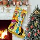 thumbnail image 1 of Mi Vida como Robot Adolescente Tema: Calcetines de Navidad, fino lino blanco para colgar en escaleras y chimenea, decoración navideña para el hogar, regalo de Navidad.54cm×38cm, 1 of 5