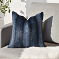 thumbnail image 2 of Unique Bargains Pack of 2 Plush Striped Pillow Covers 20" x 12" Dark Blue, 2 of 6