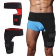 thumbnail image 1 of Rodillera unisex para cadera, manga de compresión para muslo y envoltura de compresión, protector de piernas y cadera para fitness, previene la tensión muscular (negro), 1 of 5