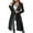 F01-Black, variant on Womens Daily Sun Protection Clothing Every Wearing Sheer Mesh Long Sleeve Buttoned Coat With Belt Versatile Jacket Coat