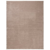 SAFAVIEH Plain and Solid Carleen Solid Plush Area Rug, Taupe, 5'5" x 7'7"