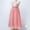 Pink, variant on Kids Lace Flower Girls Dress Sequins Halter Chiffon Dress Long Maxi Junior Bridesmaid