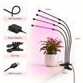 thumbnail image 2 of DAYBETTER LED Grow Lights for Indoor Plants, 4 Heads Clip Grow Light Auto ON/Off with 3/9/12H Timer, with 10 Dimmable Brightness for Indoor Plants, 2 of 7