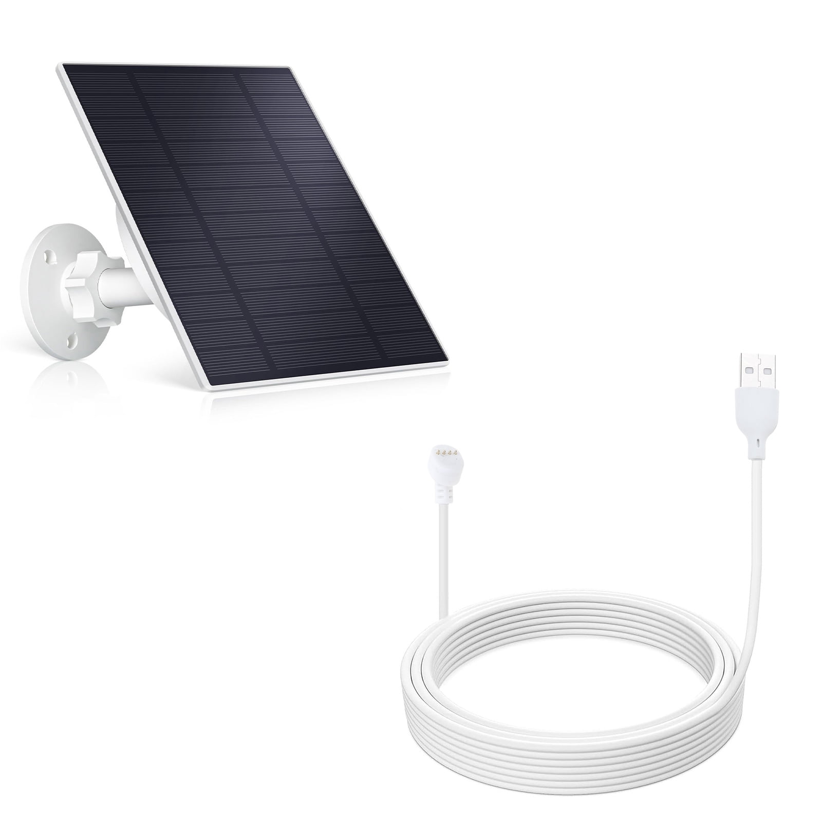 AOOOWER Solars Panel Kit for Continuous Camera Operations, 5W, Easy Installation with Long Cable