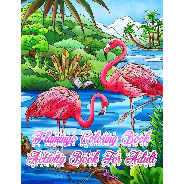Flamingo Coloring Book Activity Book For Adult A Funky Flamingo Coloring Book Romantic Decorative Doodles And Realistic Sketches Of These Tropical Birds Paperback Walmart Com Walmart Com