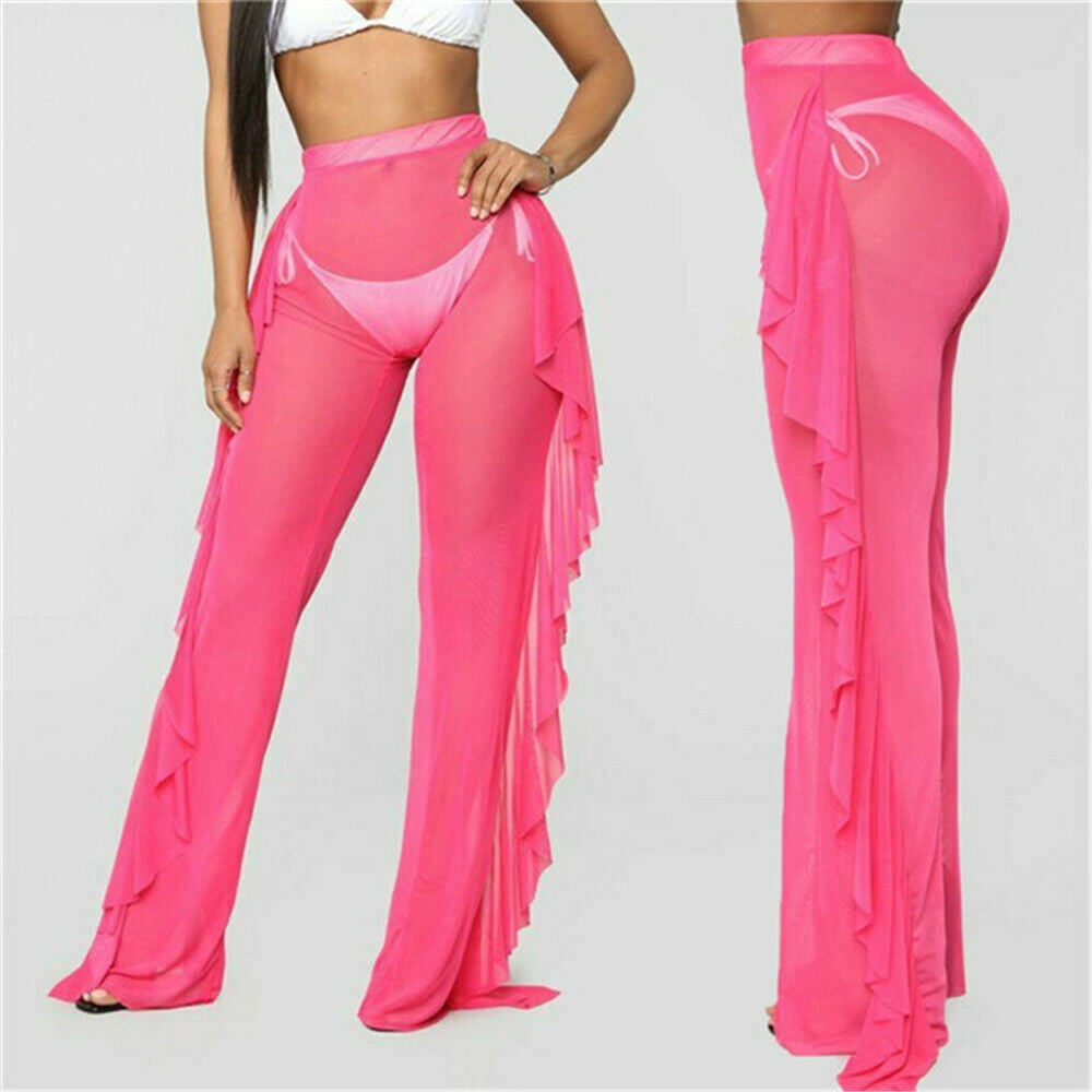 plus size sheer swim pants