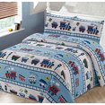 thumbnail image 1 of Better Home Style Ensemble de Courtepointe Couvre-Lit Rouge Blanc et Bleu Train Choo Chemin de Fer Enfants / Garçons / Tout-Petits avec Taies d'Oreiller Train (Simple), 1 of 3
