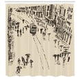 thumbnail image 3 of Ambesonne Istanbul Shower Curtain, Cityscape Sketch Art, 69"Wx84"L, Dark Taupe Beige, 3 of 3