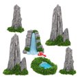 thumbnail image 1 of SHISUYAN 1 Ensemble Mini Ornements de Paysage en Résine Miniatures pour Piscines Ornements de Cascade Miniatures Décoration de Cascade Mini Cascade pour Piscines Ornements de Paysage en Résine, 1 of 9