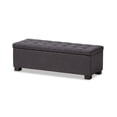 thumbnail image 1 of Pemberly Row Modern / Contemporary Storage Bench in Dark Gray, 1 of 8