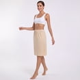 thumbnail image 3 of Women's Half Slip Underskirt, Mid Length Elastic Waist Under Dress Liner, Soft Smooth Seamless Breathable Ladies Slip Skirt for Daily Wear, Formal Dresses, Layering, 3 of 8
