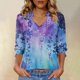 thumbnail image 2 of Camisetas Casuales de Mujer Cuarto de Manga Vacaciones de Verano Camisetas de Cuello en V de las Mujeres para Viajes Diarios, 2 of 6