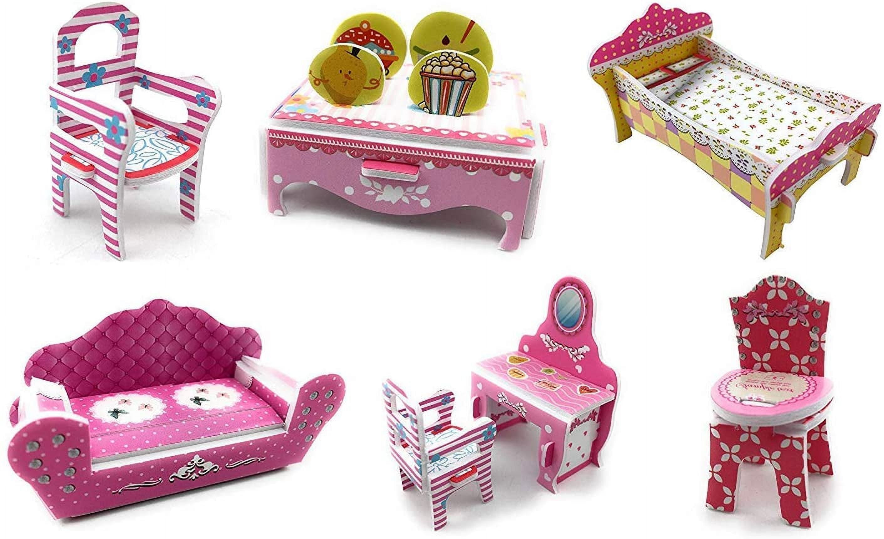 DIY Doll Dollhouse Assemble Puzzle Toys For Children Miniatures Doll House  Furniture Kit Jigsaw 3D Paper Puzzles Girl Toy Gifts - AliExpress