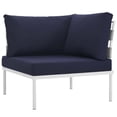 thumbnail image 6 of Modway Harmony 8 Piece Outdoor Patio Aluminum Sectional Sofa Set in White Navy, 6 of 8