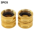thumbnail image 1 of 2 Pcs 3/4\" Garden Hose Connector Dual Swivel For Male To Male Double Female, 1 of 9