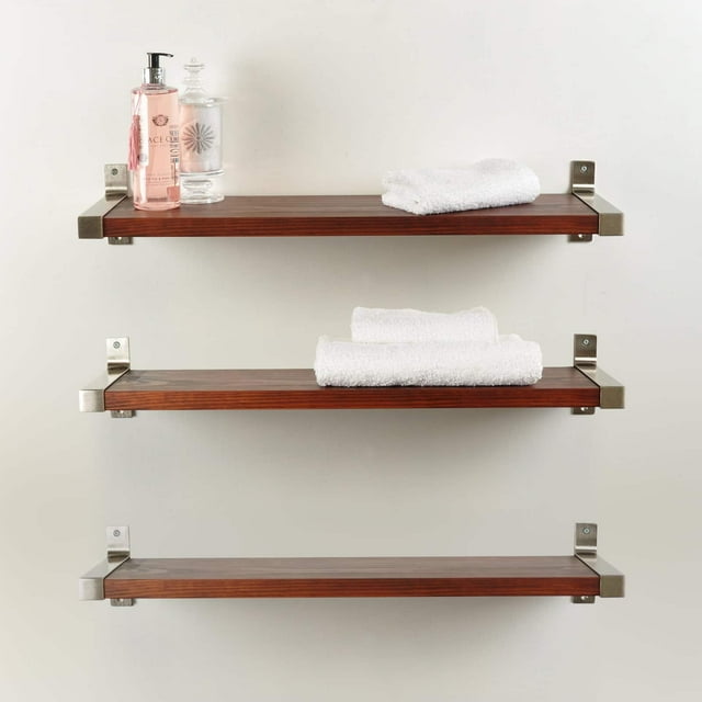 BrandtWorks Modern Industrial Wall Shelf - Set of 3