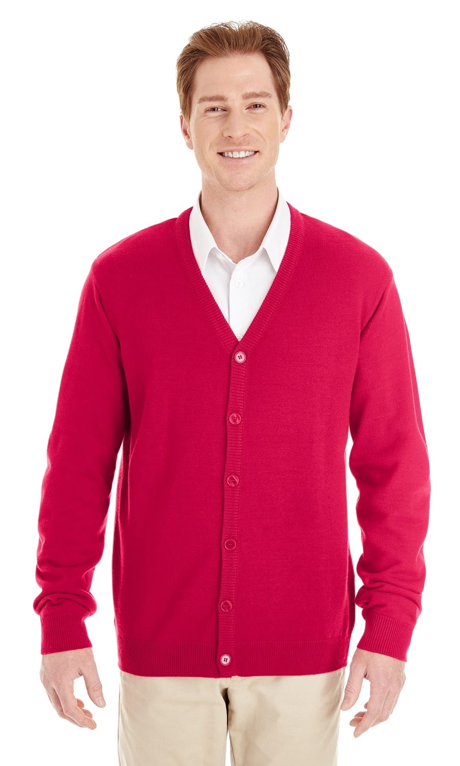 The Harriton Mens Pilbloc V-Neck Button 