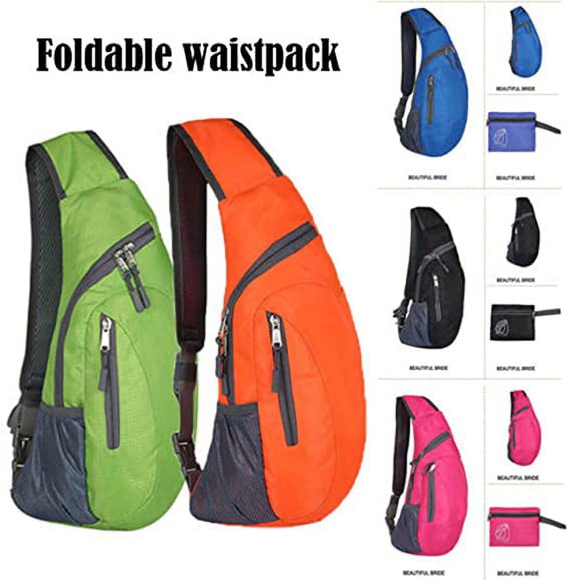 Seyurigaoka Men´s Multiple Compartment Chest Sling Packs Shoulder Cross Body Bag Cycle Day Packs Satchel Backpack - image 4 of 4