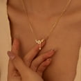thumbnail image 3 of Dainty Sterling Silver Gardenia Necklace for Women 14K Gold Plated CZ Cute Birth Month Enamel Flower Pendant Collarbone Chain to Daughter Mother Hibiscus Floral Lily Necklaces Wedding Brides Jewelry, 3 of 5
