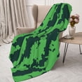 thumbnail image 3 of Fuzoiu Green Stripes Of Watermelon Print Flannel Throw Blanket,Light Weight Warm Decorative,Throw Blanket Cover for Sofa, Couch, Bedroom,Travel-80"x60", 3 of 6