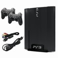 thumbnail image 2 of Sony Playstation 3 PS3 Console Super Slim 250GB Black with NCAA Football 12 & Two Retrofam Controllers (Refurbished), 2 of 7