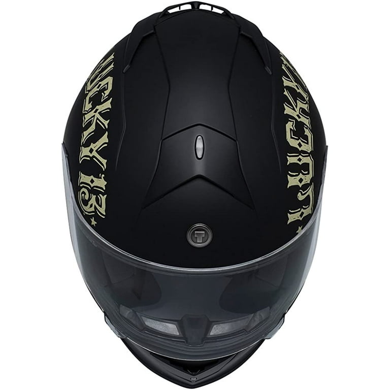 Torc Full Face T-14 Bluetooth Helmet Bullhead Flat Black Large
