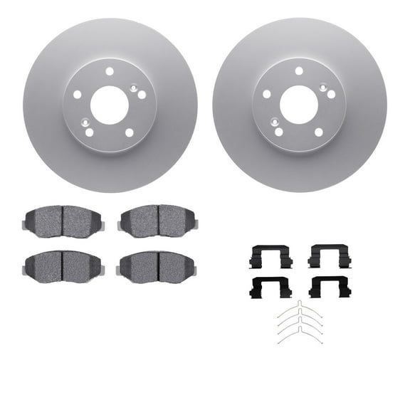 Dynamic Friction Company Front Geospec Brake Rotors with 5000 Advanced Brake Pads includes Hardware 4512-59156