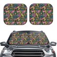thumbnail image 2 of Haiem Snake And Flower Car Windshield Sun Shade (2 Pieces) Foldable Windshield Sun Shade Car Accessories for Truck SUV Pickup-Large, 2 of 7