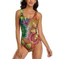 thumbnail image 2 of Flower Power Swimsuit Vintage Floral Push Up Swimwear One Piece Holiday Surf Bathing Suit Swimsuits Sexy Beach Wear Plus Size, 2 of 7