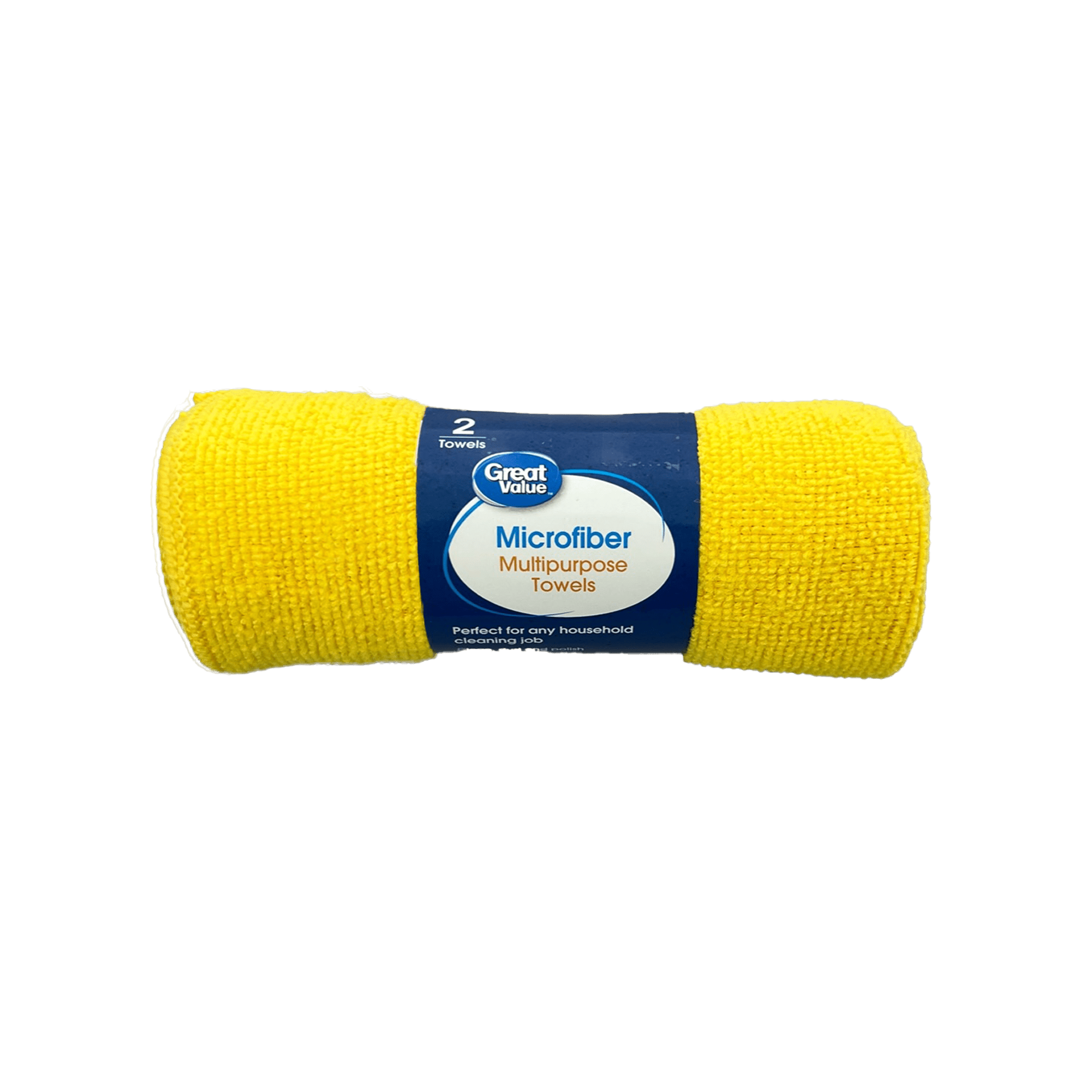 Great Value Multi-purpose Microfiber Cleaning Towels 12" x 15", Assorted Colors, 2 Count