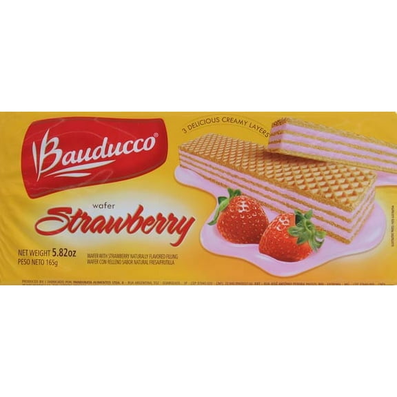 Bauducco Wafer, Strawberry 5oz Flow Pack
