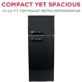 thumbnail image 3 of Frigidaire, Retro 7.5 Cu. ft. Top Freezer Refrigerator, Black, 3 of 16