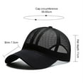 thumbnail image 6 of Men Women Solid Summer Baseball Cap Snapback Quick Dry Mesh Breathable Sun Hat, 6 of 6