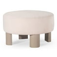 thumbnail image 1 of Maven Lane Celia Ottoman Contemporain Rembourré avec Fini en Bois Blanc Raffiné, 1 of 6
