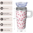 thumbnail image 3 of Flamingo Coffee Mug 20OZ with Handle Stainless Steel Insulated Tumbler Cup Leak Resistant Double Wall Vacuum Keeps Drinks Hot Cold Gifts for Women Girls on Birthday Christmas Summer, 3 of 6