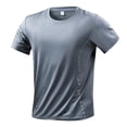 thumbnail image 6 of UVEASISHA Mens Big and Tall Quick Dry Workout Shirts Performance Short Sleeve Athletic Top Color Block Casual Gym Running Tshirt for Sports Training Gray 5XL, 6 of 9