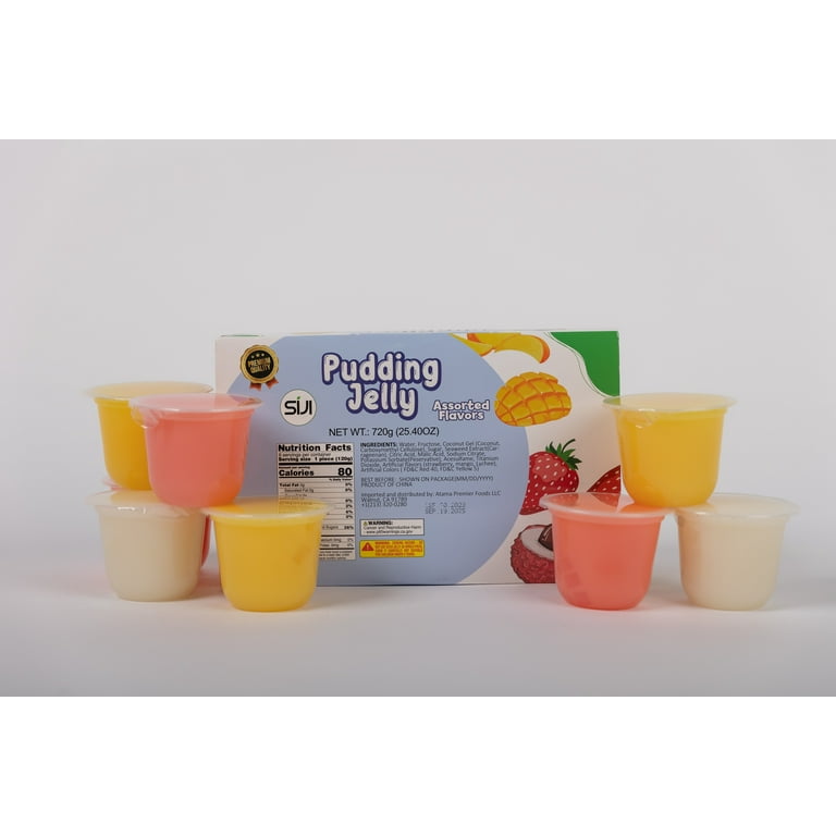 Puding Assorted Jelly 6 Cup x 3.5oz Delight Snack by Siji