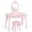 Pink, variant on Topbuy Kids Princess Vanity Table Set w/ Chair Crown Mirror White